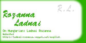 rozanna ladnai business card